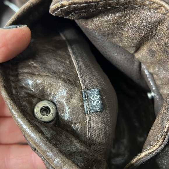 Gimo's Sz 56 Men’s Shearling Zip and Button Overcoat Jacket Made in Italy - Picture 7 of 14